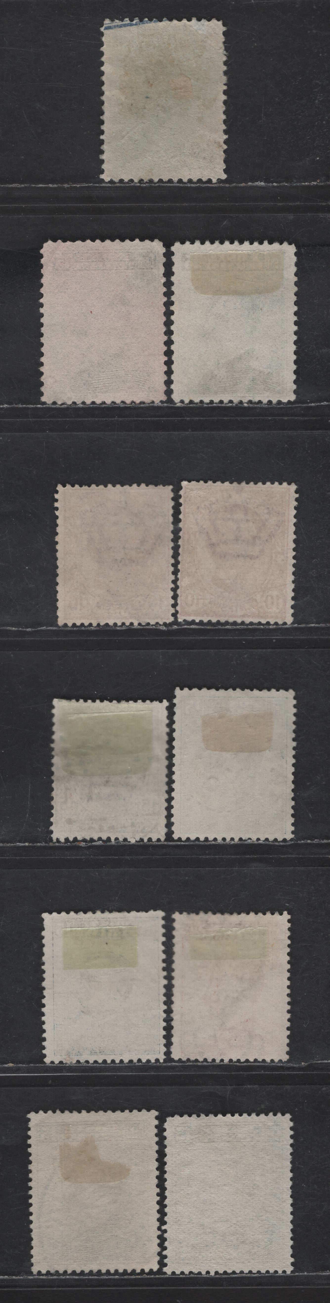 Lot 220 Italy SC#93,d, 111, 113, 123 15c - 20c Slate - Brown Orange Victor Emmanuel III, 1906-1911 Victor Emmanuel III Original & Re-Engraved Issues, 11 Fine/Very Fine Used Singles, Normal & Thin Paper, Additional Shades