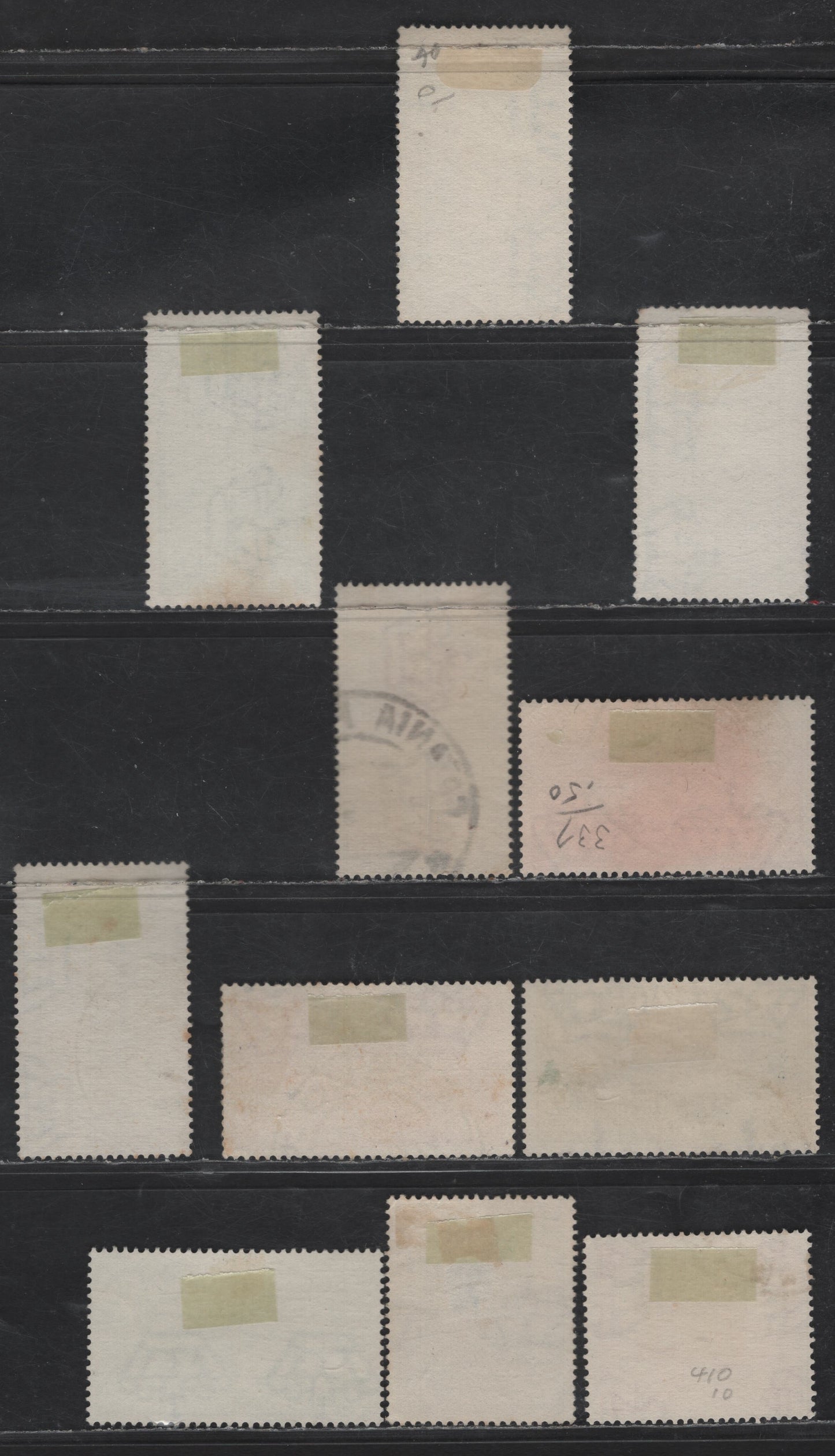Lot 235 Italy SC#377, 345-346, 349, 351, 359, 377, 389, 391, 404, 410 75c - 25c Carmine Rose - Rose Red Medal of Valor - Italian Railroads, 1934-1939 Centenary of Medal of Valor - Italian Railroads Issues, 11 Very Fine Used Singles