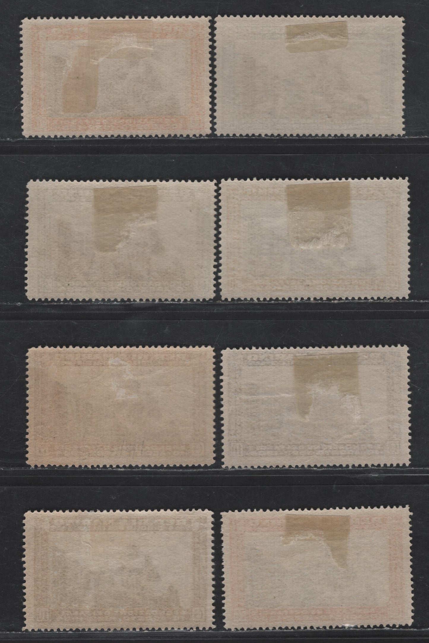 Lot 314 San Marino SC#161-167 5c - 1.25l Chocolate & Black - Blue & Black Founding of Fascist Movement, 1935 12th Anniv Founding of Fascist Movement Issue, 8 F/VFOG Singles, Complete Set, 2 Shades Of Violet On 10c