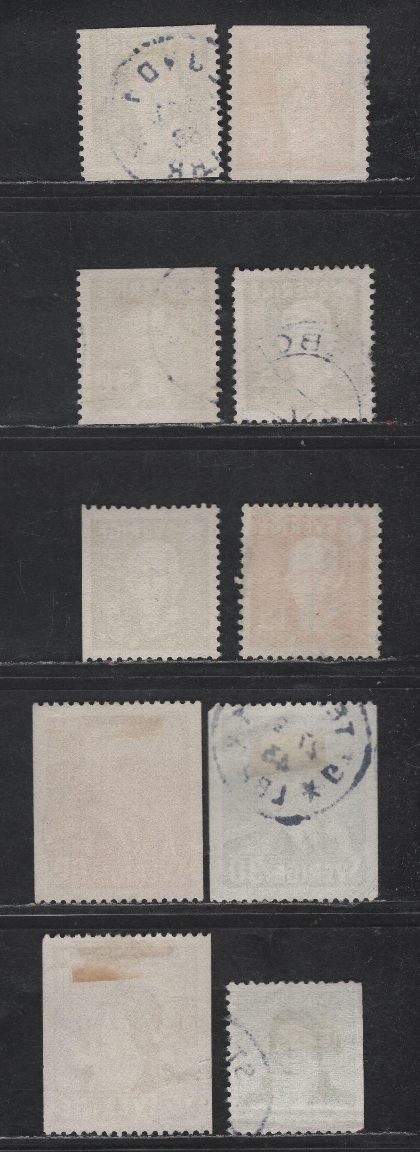 Lot 357 (C) Sweden SC#328, 335, 275-279, 339-340 5o - 60o Green - Bright Red Violet Gustav V, 1938-1945 80th & 85th Birthdays Of Gustav V Issues, 10 Fine/Very Fine Used Singles
