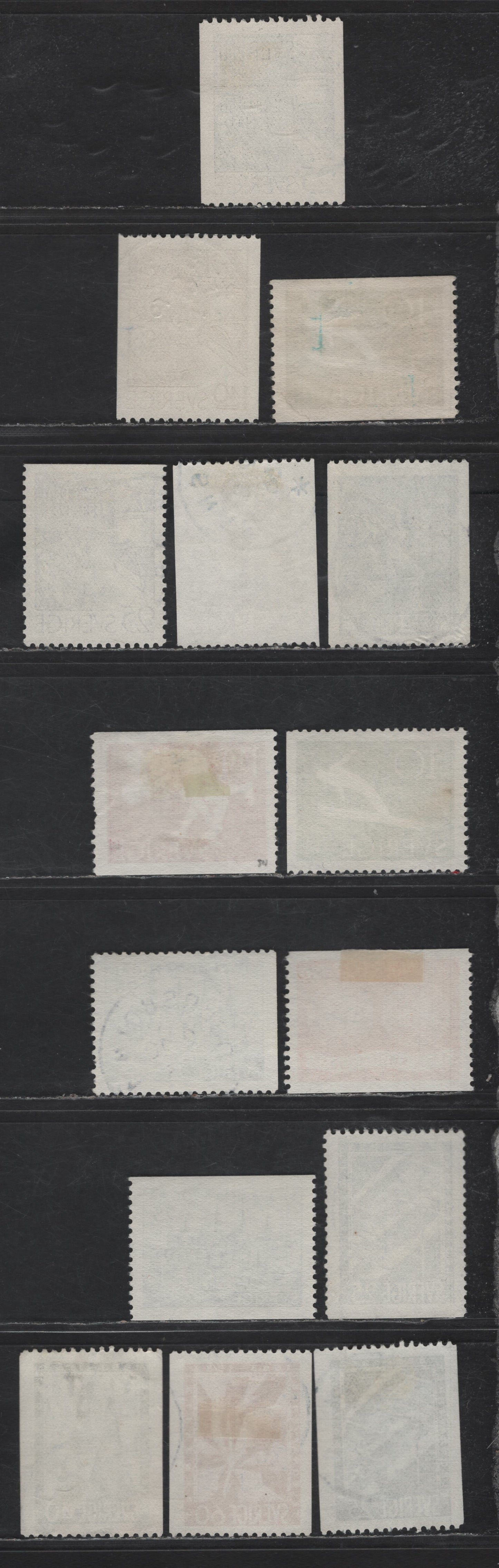 Lot 365 (C) Sweden #432-434, 444-455 25 ore Grey Black - 25 ore Blue, 1952 Olaus Petri - 1953 Telegraph Centenary Issues, 15 Very Fine Used Singles