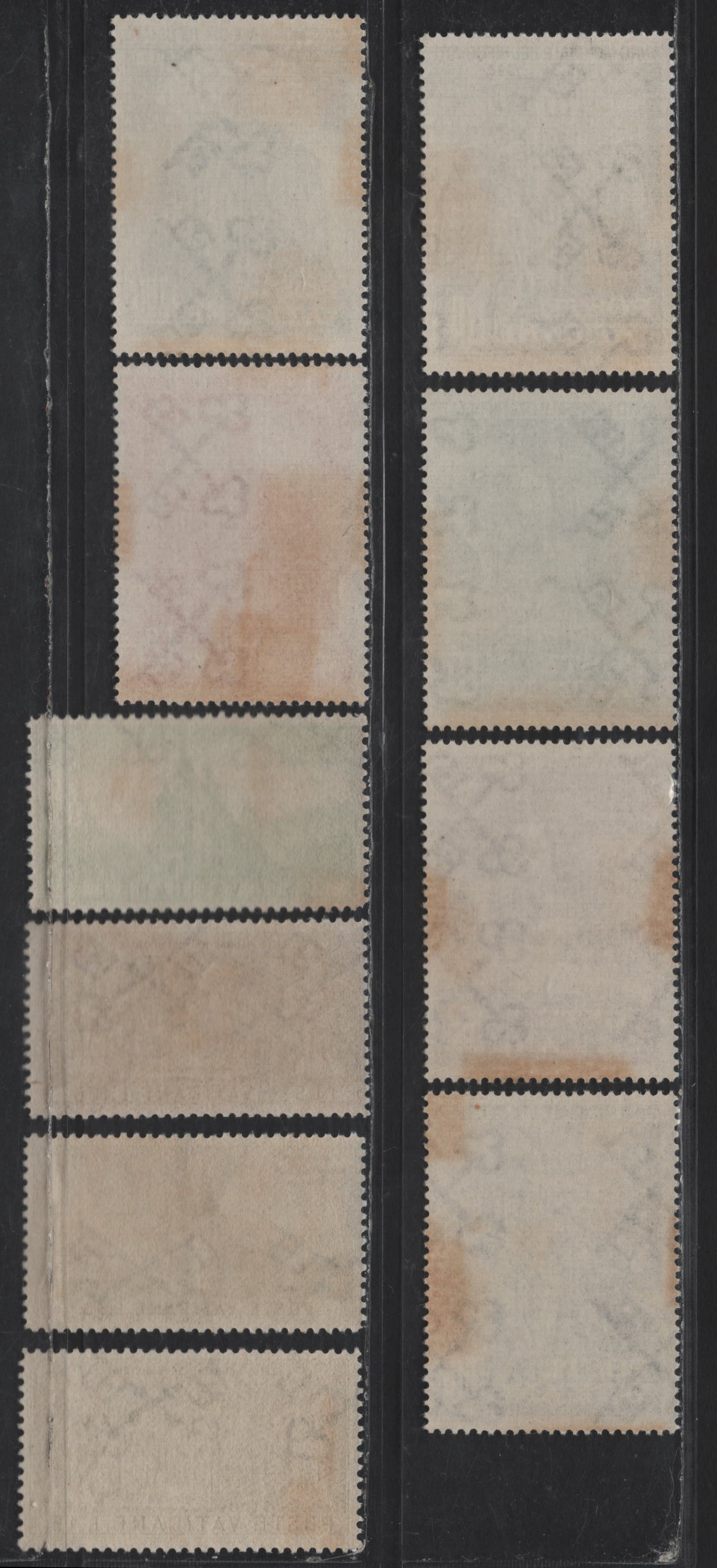 Lot 402 Vatican City #229-232, 275-280 5L Green - 300L Prussian Green, 1957 Mariazell Shrine - 1960 World Refugee Year Issues, 10 F & VF NH Singles