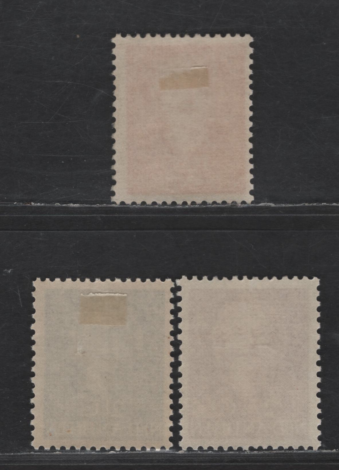 Lot 350 Netherlands Antilles SC#216, 220, 223 10c - 27.5c Red - Henna Brown Queen Juliana, 1950-1979 Queen Juliana Issue, 3 F/VFOG Singles