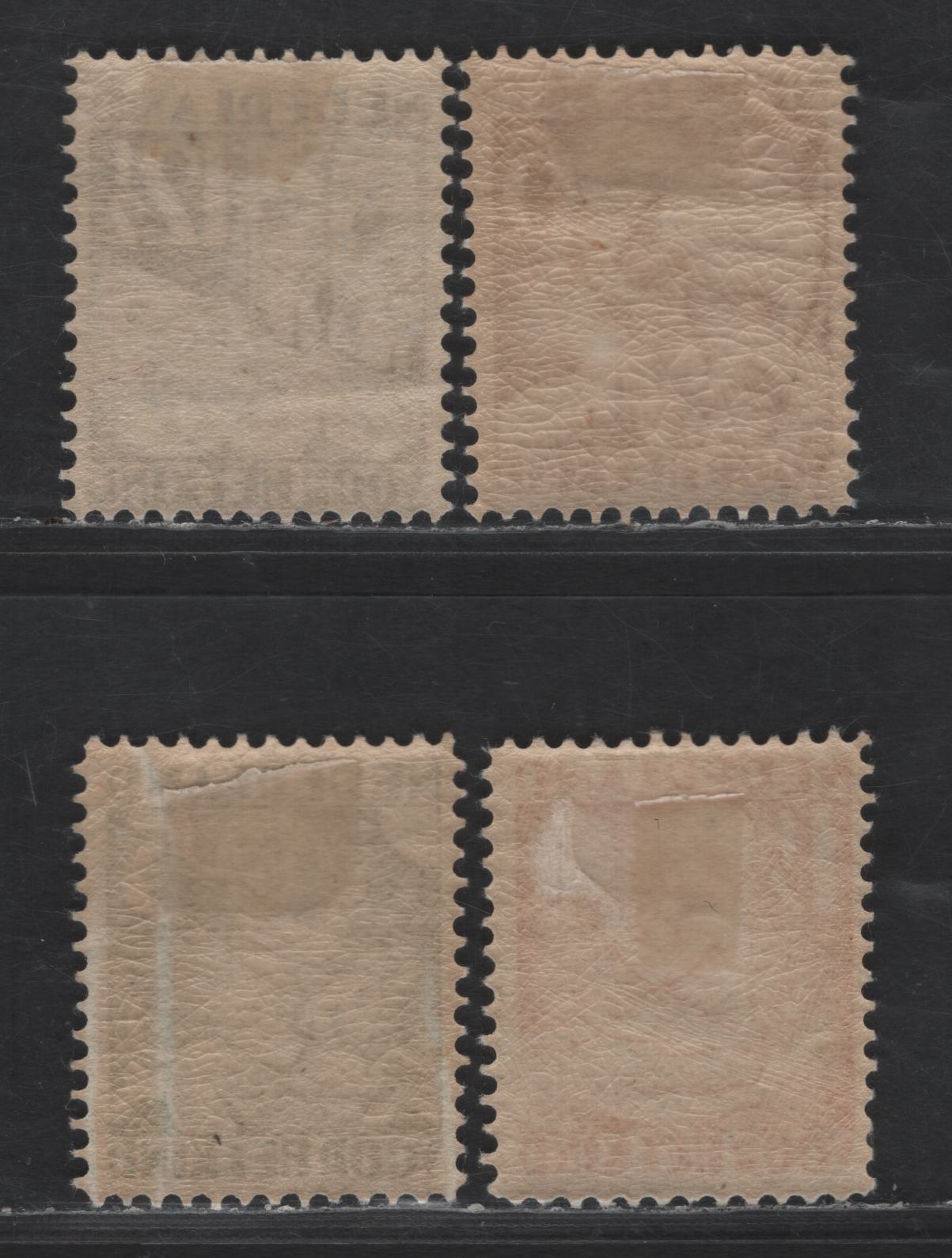 Lot 300 Netherlands SC#B44-B47 1.5c+1.5c - 12.5c+3.5c Light Red - Light Ultramarine Spring - Winter, 1930 Semi Postal Issue, 4 F/VFOG SIngles