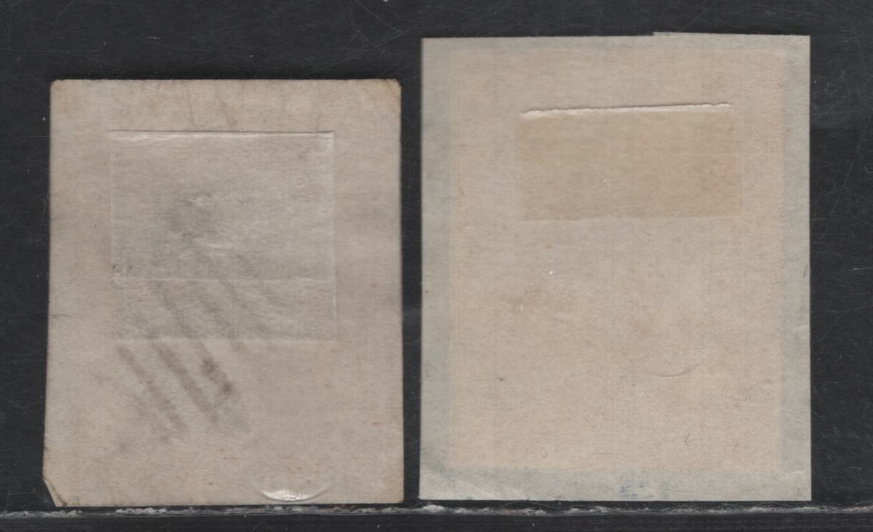 Lot 138 (C) United States Of America SC#11A 3c Dull Red & Rose Red George Washington, 1851-1857 Imperf Toppan Carpenter Issue, 2 VG Used Singles Type II