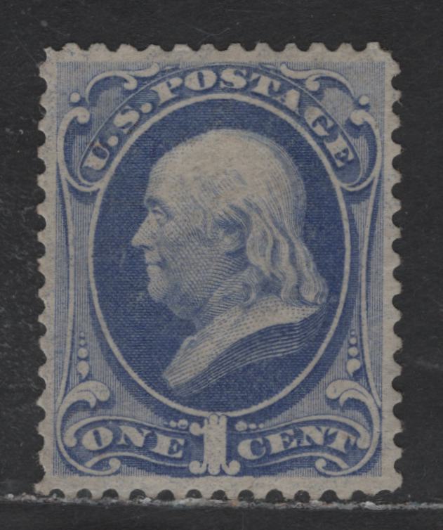 Lot 173 United States Of America SC#156 1c Ultramarine Benjamin Franklin, 1873-1879 Continental Bank Note Large Banknote Issue, A VFOG Single