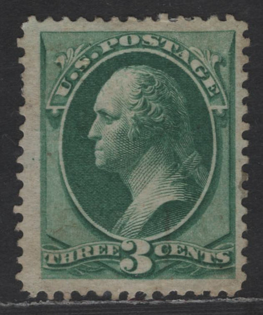 Lot 174 United States Of America SC#158 3c Green George Washington, 1873-1879 Continental Bank Note Large Banknote Issue, A Fine OG Single