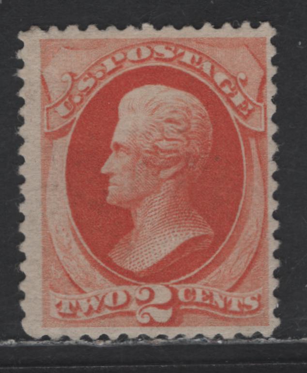 Lot 183 United States Of America SC#183 2c Vermilion Andrew Jackson, 1879-1882 American Bank Note Large Banknote Issue, A VGOG Single Vertical Crease