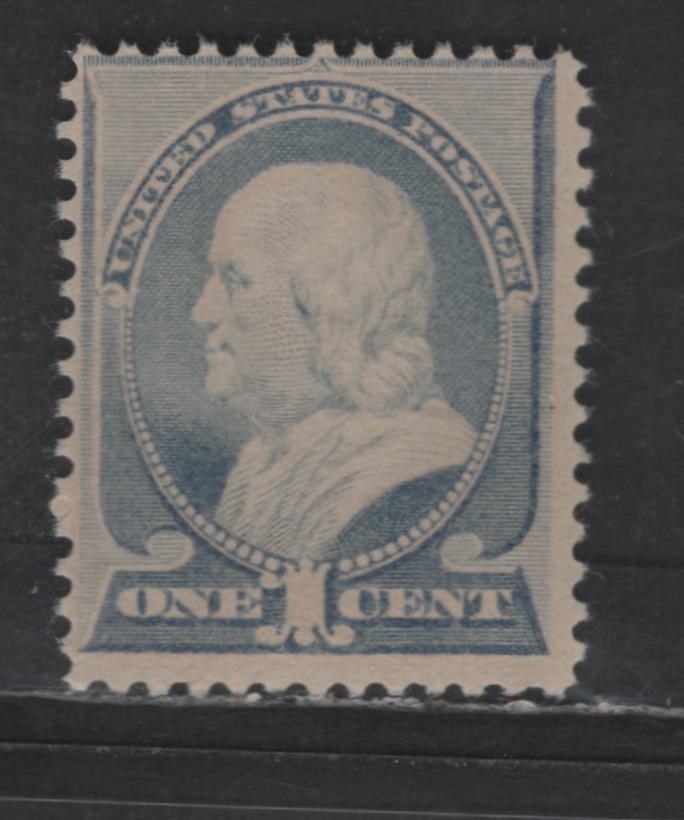 United States Of America SC#212 1c Ultramarine Benjamin Franklin, 1887-1888 Revised Colours Large Banknote Issue, A Fine unused Single