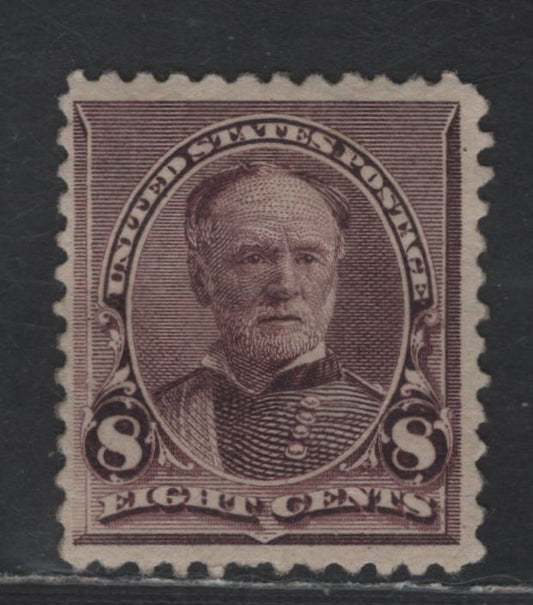 Lot 208 United States Of America SC#225 8c Lilac William T. Sherman, 1890-1893 Small Banknote Issue, A VGOG Single Horizontal Crease