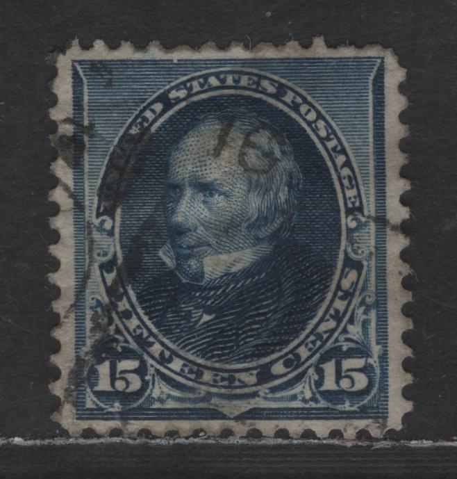 Lot 212 United States Of America SC#227 15c Indigo Henry Clay, 1890-1893 Small Banknote Issue, A VF Used Single