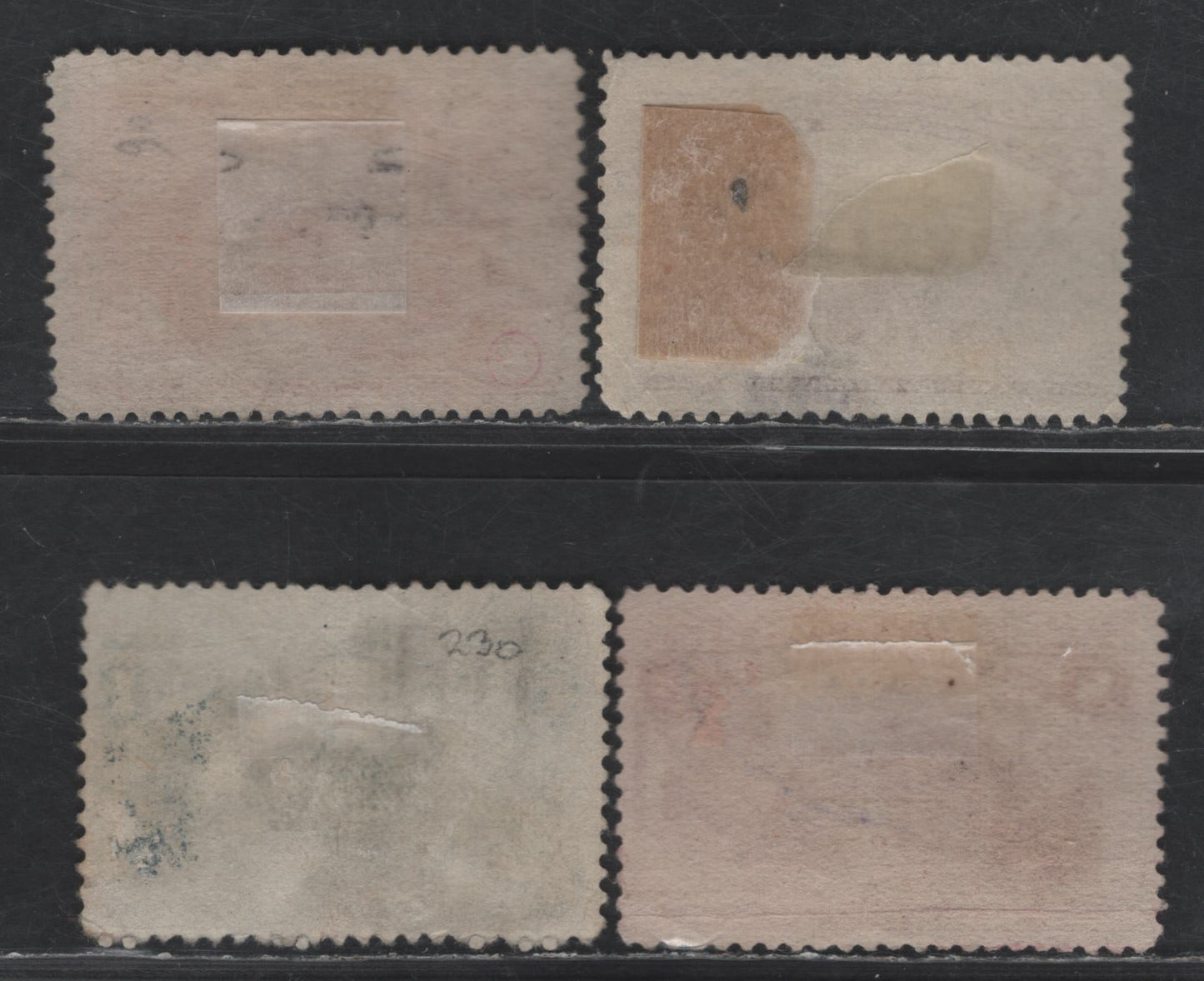 Lot 216 (C) United States Of America SC#230-231, 236, 239 1c, 2c, 8c, 30c Deep Blue - Orange Brown  Columbus Sighting Land - At La Rabidida, 1893 Columbian Exposition Issue, 4 Fine Used Singles