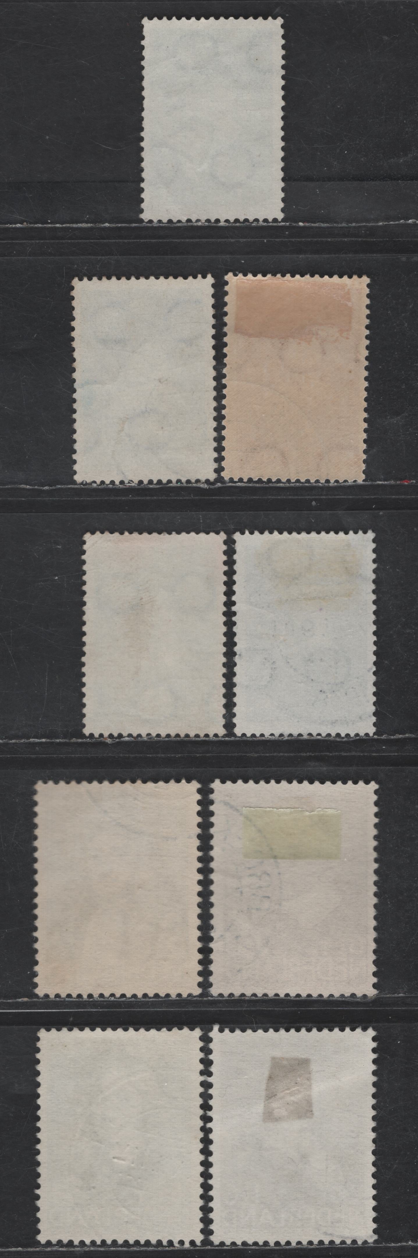 Netherlands SC#B94-B102 1.5c+1.5c - 12.5c+3.5c Black Brown - Dull Blue Jacob Marris - The Laughing Child, 1937 Semi Postal Issue, 9 Very Fine Used Singles