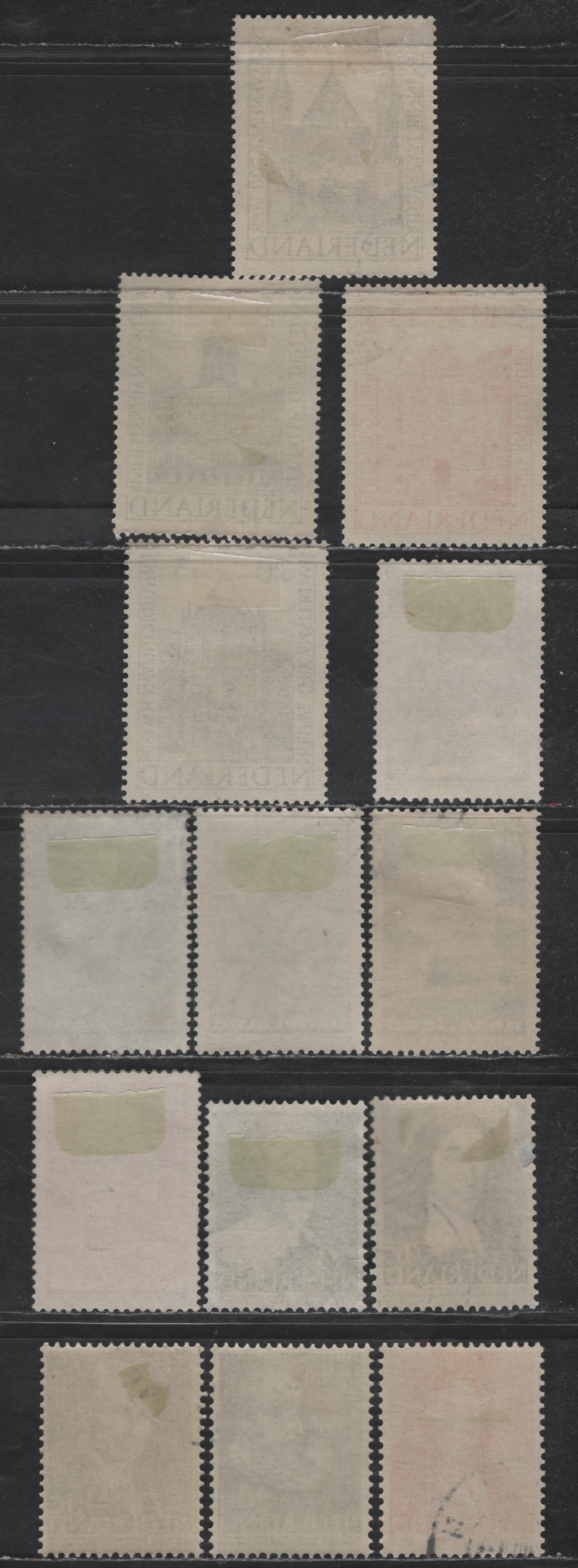 Netherlands SC#B175-B188 2c+2c - 20c+5c Dark Red - Deep Blue Dr Hendrik van Deventer - New Church, 1947-1948 Semi Postal Issues, 14 Very Fine Used Singles