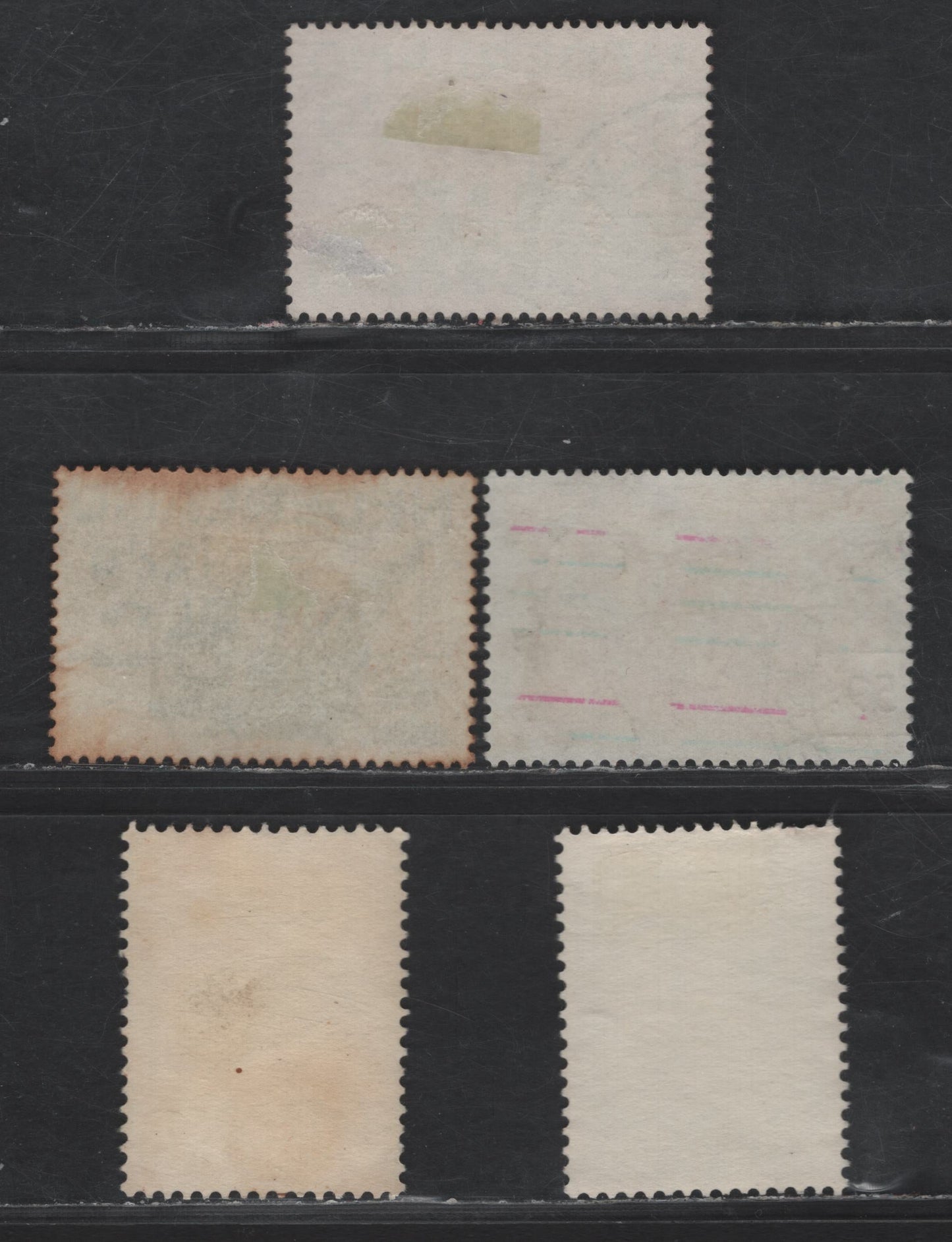 Netherlands SC#B326, B329, B332, B334-B335 4c+4c - 30c+9c Light Blue - Dark Brown on Brick Red Girl on Stilts & Boy on Tricycle - Sand Spouter, 1958-1959 Semi Postal Issue, 5 Very Fine Used Singles
