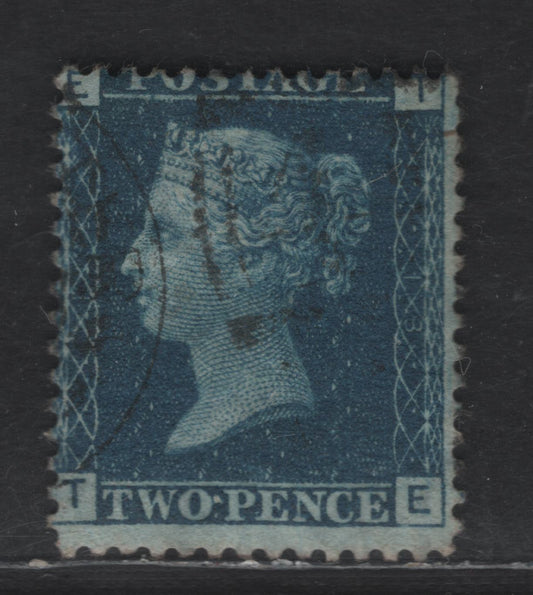 Lot 119 (C) Great Britain SG#47 2d Deep Blue Queen Victoria, 1858-1879 Line Engraved Issue, A Very Good Used Single, Large Crown Wmk, Thin Lines, Die 2, Plate 13, Perf 14