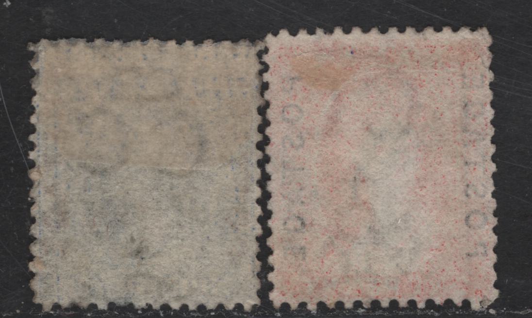 Lot 143 (C) Natal SG#60, 61 1d - 3d Bright Red - Bright Blue Queen Victoria, 1870-1873 Postage Due Issue, 2 Fine/Very Fine Used Singles