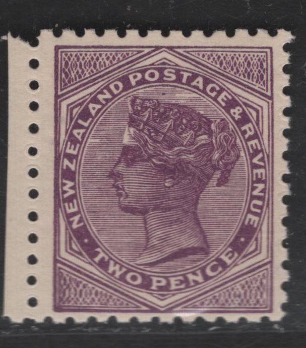 Lot 186 New Zealand SG#272 2d Bright Purple Queen Victoria, 1895-1900 Second Queen Victoria Sideface Issue, A FOG Single, Perf 11, Sideways Double Lined Star & NZ Wmk
