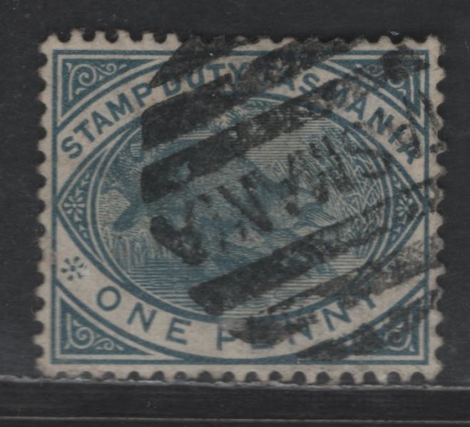 Lot 257 (C) Tasmania SG#F26 1d Slate Duck-billed Platypus, 1880 Postal Fiscal Issue, A Very Fine Used Single