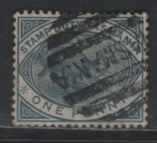 Lot 257 (C) Tasmania SG#F26 1d Slate Duck-billed Platypus, 1880 Postal Fiscal Issue, A Very Fine Used Single