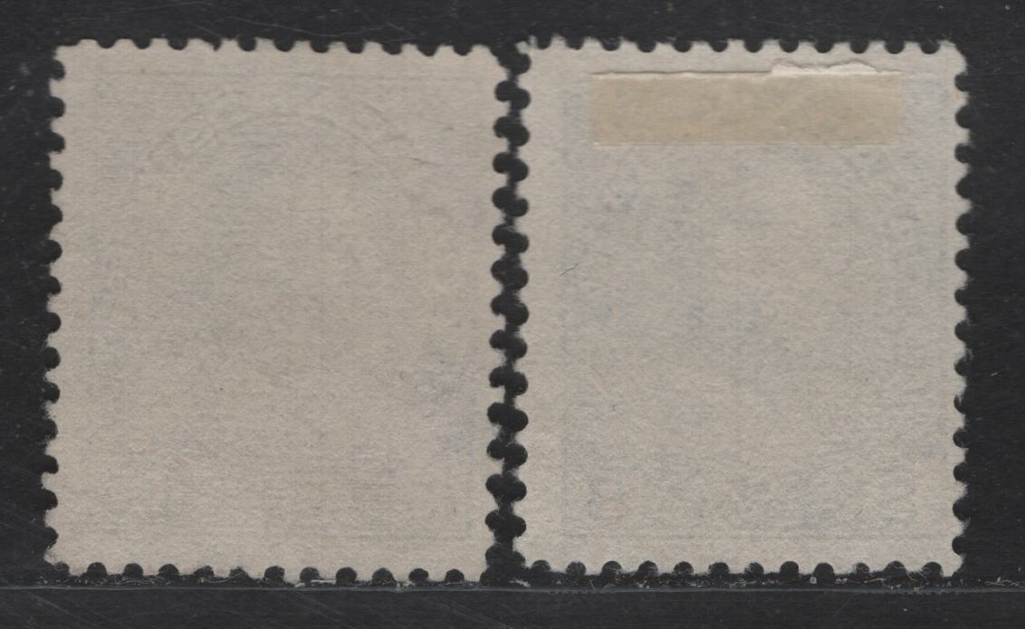 Lot 346 Canada #115i, 117a 8c & 10c Light Blue & Blue King George V, 1911-1928 Admiral Issue, 2 Fine Unused Single, Dry Printing, Redrawn (8c) & Normal (10c) Framelines