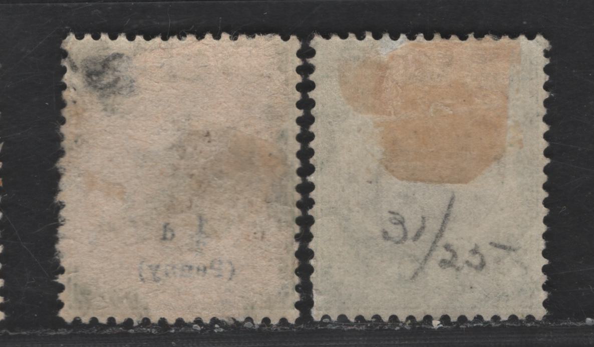 Lot 124 Bermuda SG#35-36 1/2d Black & Green - Green Dry Docks, 1906-1910 Dry Docks Definitives, 2 FOG Singles, Multiple Crown CA Wmk, 1/2d Green Has Gum, But It Is Mostly Covered With An Adhesion