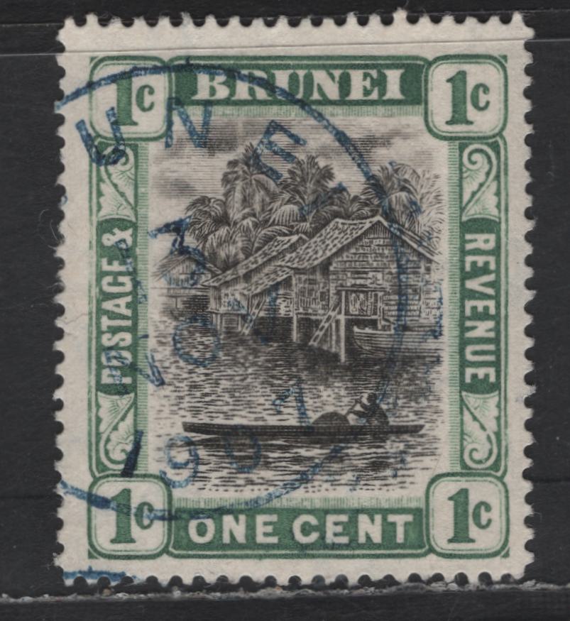 Lot 140 Brunei SG#23 1c Black & Pale Green View of Brunei River, 1907-1910 View of Brunei River Issue, A Very Fine Used Single