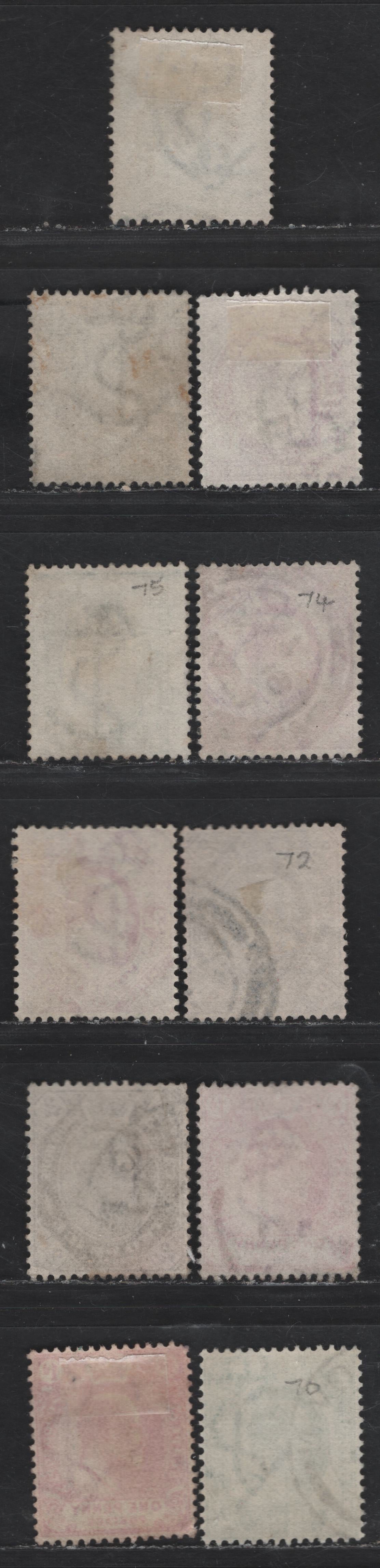 (C) Cape Of Good Hope SG#70-72, 74-77 1/2d - 1/- Green - Yellow Ochre King Edward VII, 1902-1904 King Edward VII Issue, 11 Fine/Very Fine Used Singles, Shade Variations