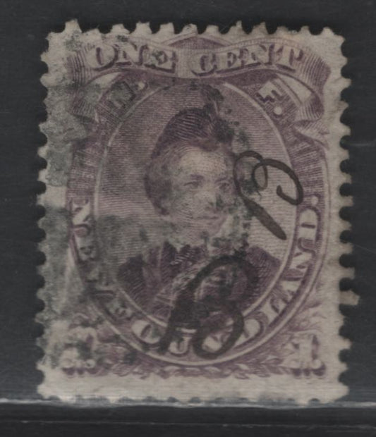 Lot 15 Newfoundland #32 1c Violet Edward, Prince Of Wales, 1868-1894 2nd Cents Issue, A Good Used Single
