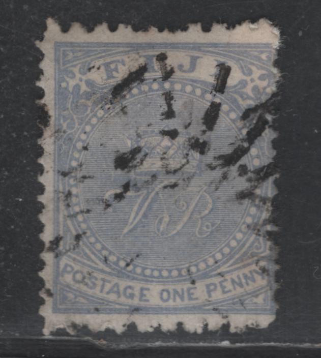 Lot 174 (C) Fiji SG#46 1d Ultramarine Emblems, 1878-1899 Emblems Issue, A Fine Used Single, Perf 10x12.5