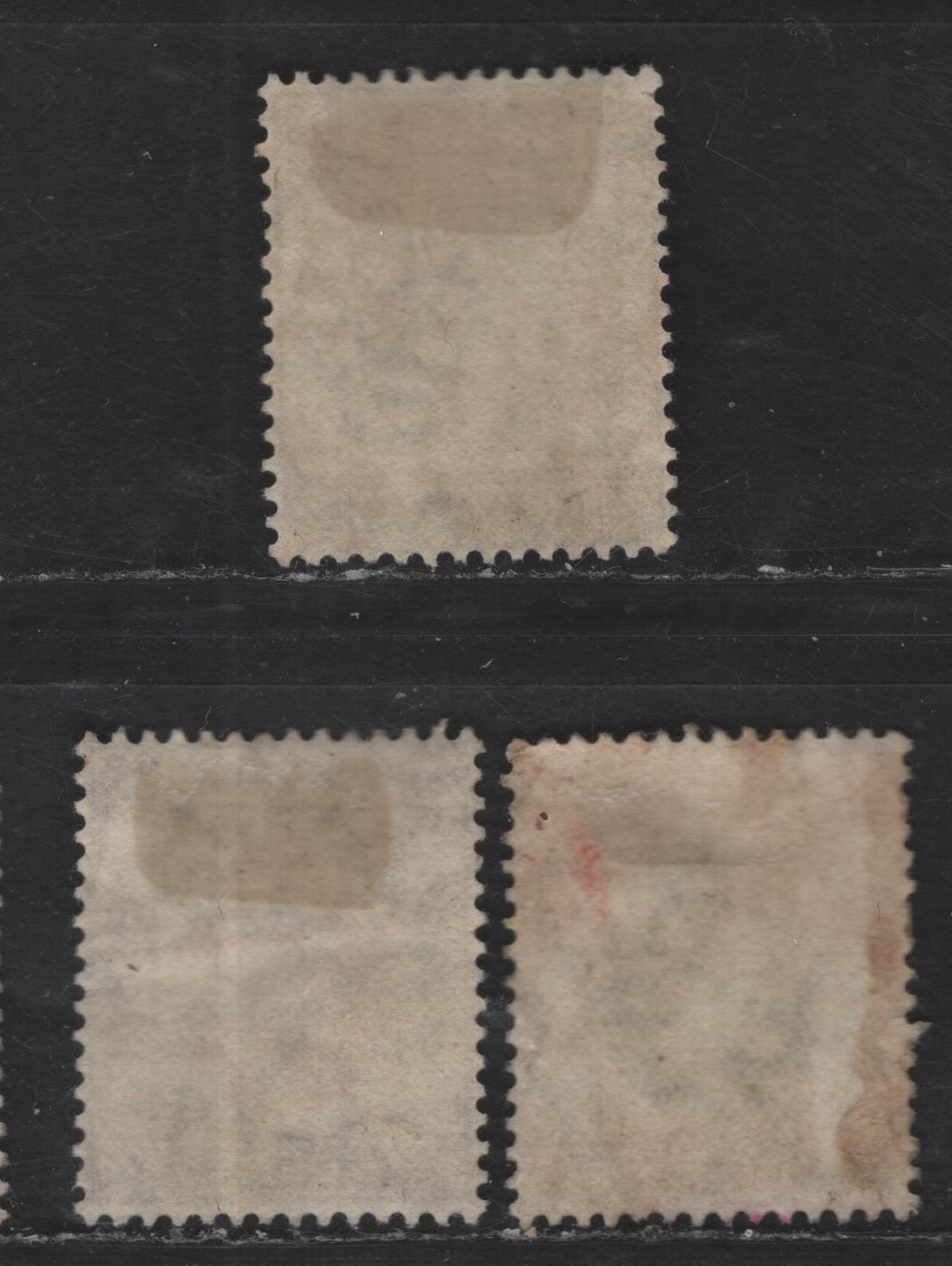 Lot 204 Hong Kong SG#79a, 80, 94 5c - 8c Dull Green & Orange Brown - Slate & Violet King Edward VII, 1904-1911 King Edward VII Issue, 3 Fine/Very Fine Used Singles, Multiple Crown CA Wmk, Chalky Paper, Small Margin Tear On 5c.