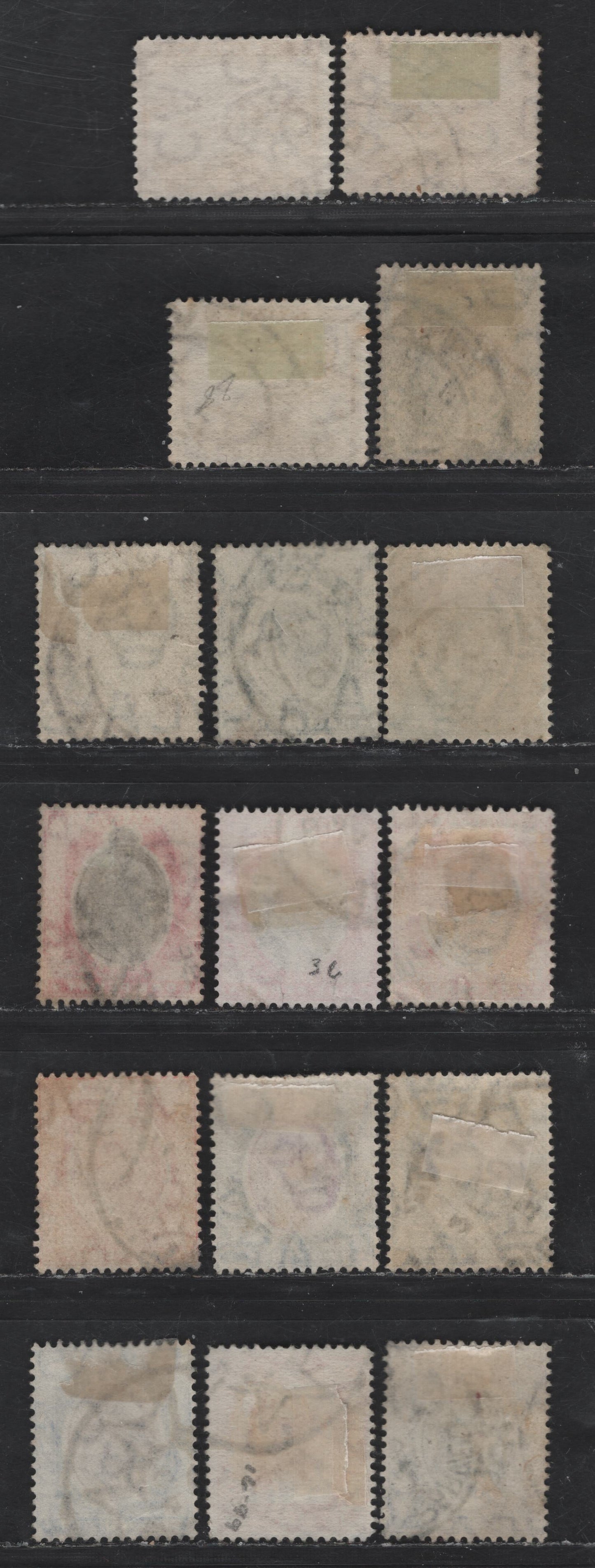 Lot 252 (C) Malta SG#45-a, 47, 47b, 48-50, 53, 59, 61 1/4d - 1/- Red Brown - Gray Violet King Edward VII, 1904-1914 King Edward VII & Valetta Harbor/Ship Issues, 10 Fine/Very Fine Used Singles, Multiple Crown CA Wmk