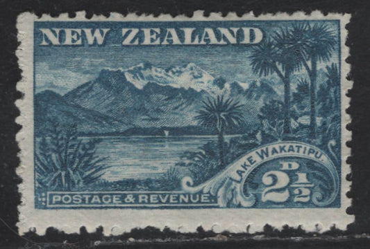 New Zealand SG#308 2.5d Blue Mount Cook, 1902-1907 Pictorial Issue, A FOG Single, Single Wmk, Perf 11