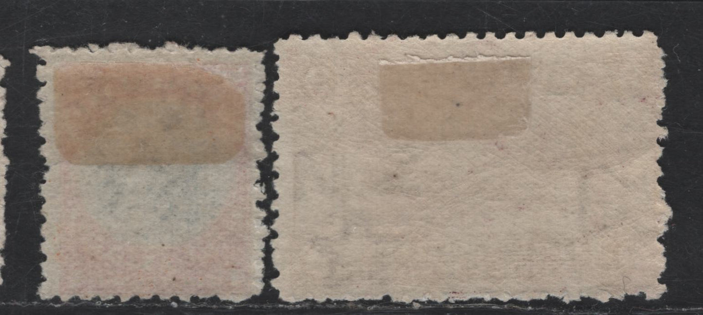 Lot 278 New Zealand SG#310, 314 4d - 9d Deep Blue & Ochre Brown - Purple Pink Terrace - Lake Taupo, 1902-1907 Pictorial Issue, 2 FOG Singles, Single Wmk, Perf 11
