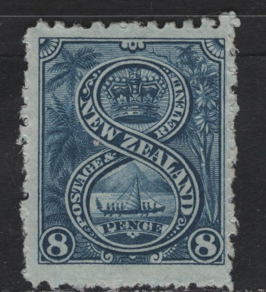 Lot 281 New Zealand SG#313 8d Rblue Maori War Canoe, 1902-1907 Pictorial Issue, A FOG Single, Single Wmk, Perf 11
