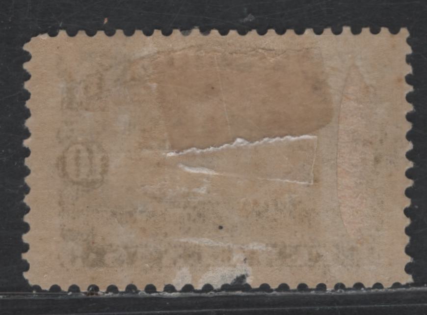 Lot 29 Newfoundland #59 10c Black Schooner, 1887-1898 5th Cents Issue, A VGOG Single, Adjustment For Pulled Perfs