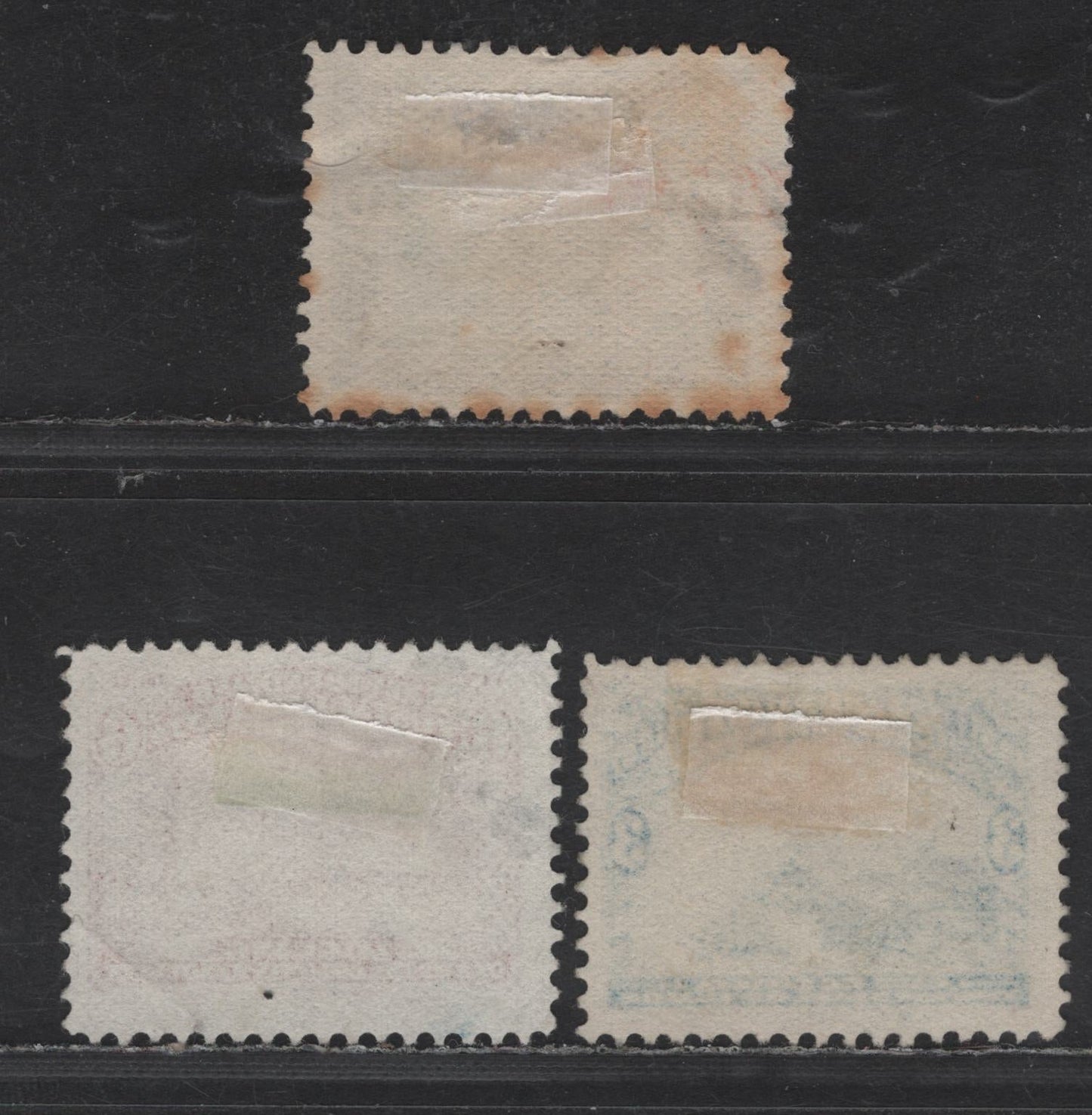 Lot 33 Newfoundland #63, 66, 68 3c - 10c Ultramarine - Black Brown Cape Bonavista - Cabot's Ship, 1897 Discovery of Newfounfland Issue, 3 Fine/Very Fine Used Singles