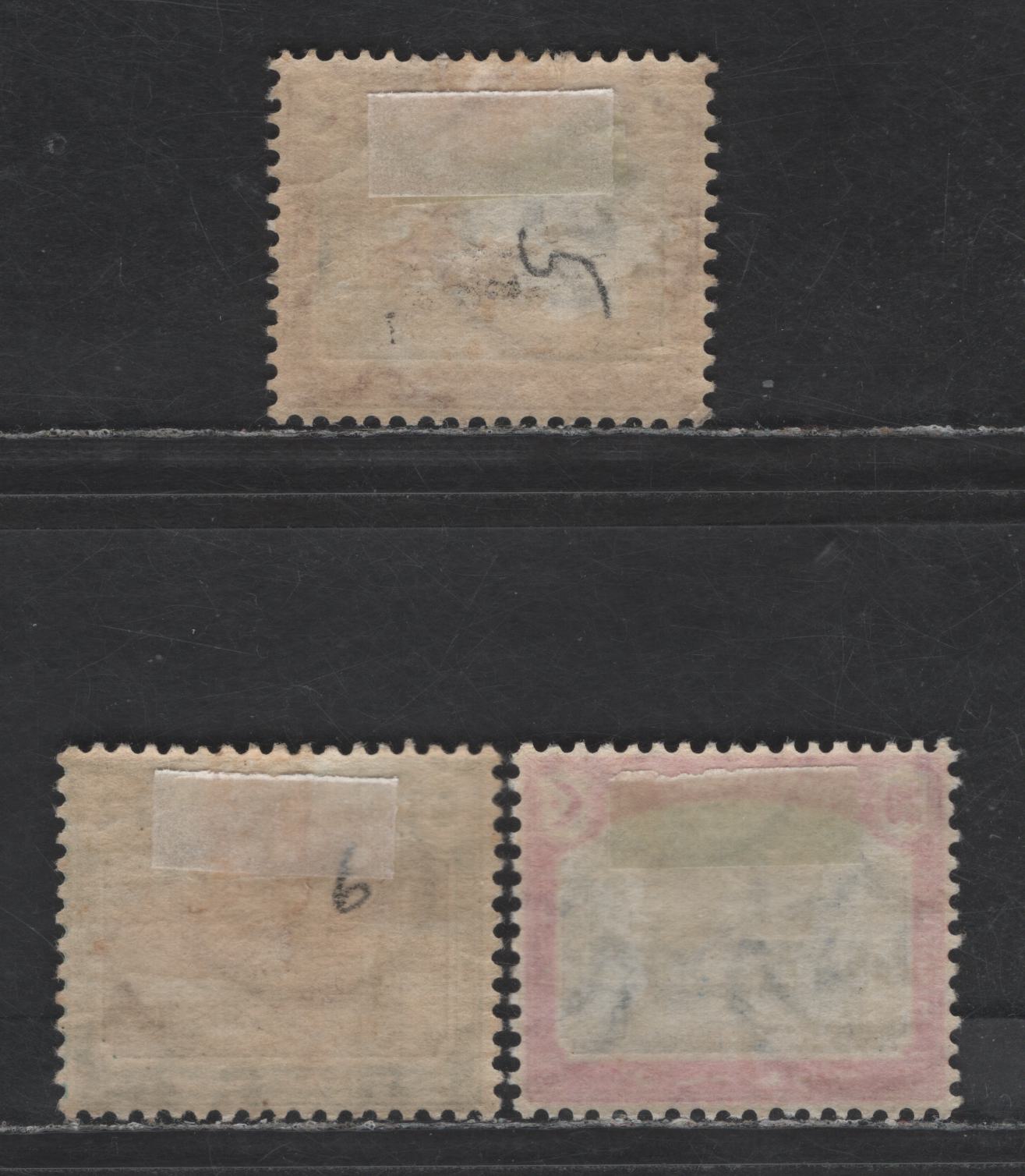 Lot 339 Sudan SG#D5-D6, D8 2m - 20m Black & Orange Brown - Ultramarine & Carmine Gunboat Zafir, 1901-1926 Postage Dues, 3 VFOG Singles, Sideways Multiple Screscent & Star Wmk
