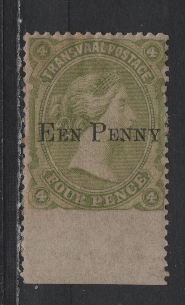 Lot 363 (C) Transvaal SG#170 1d On 4d Sage, 1882 Surcharge Issue, A FOG Single