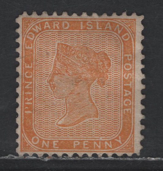 Lot 70 PEI #4 1d Yellow Orange Queen Victoria, 1862-1865 Queen Victoria Issue, A Fine Unused Single, White Paper, Perf 12