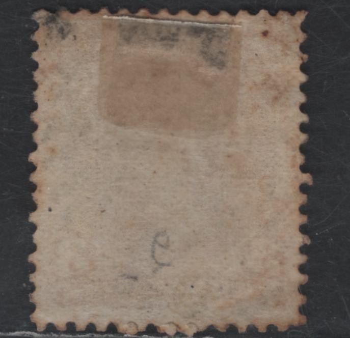 Lot 77 Canada #25iii 3c Rose Red Queen Victoria, 1868-1876 Large Queen Issue, A Very Good Used Single, Duckworth Paper 10 (Paper FO-O), Light Internal Wrinkle