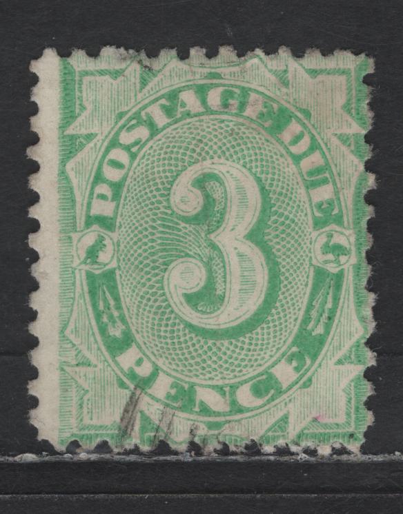 Lot 83 (C) Australia SG#D37 3d Emerald Numerals, 1902-1904 Postage Dues, A Fine Used Single, Perf 11, Crown over NSW Wmk