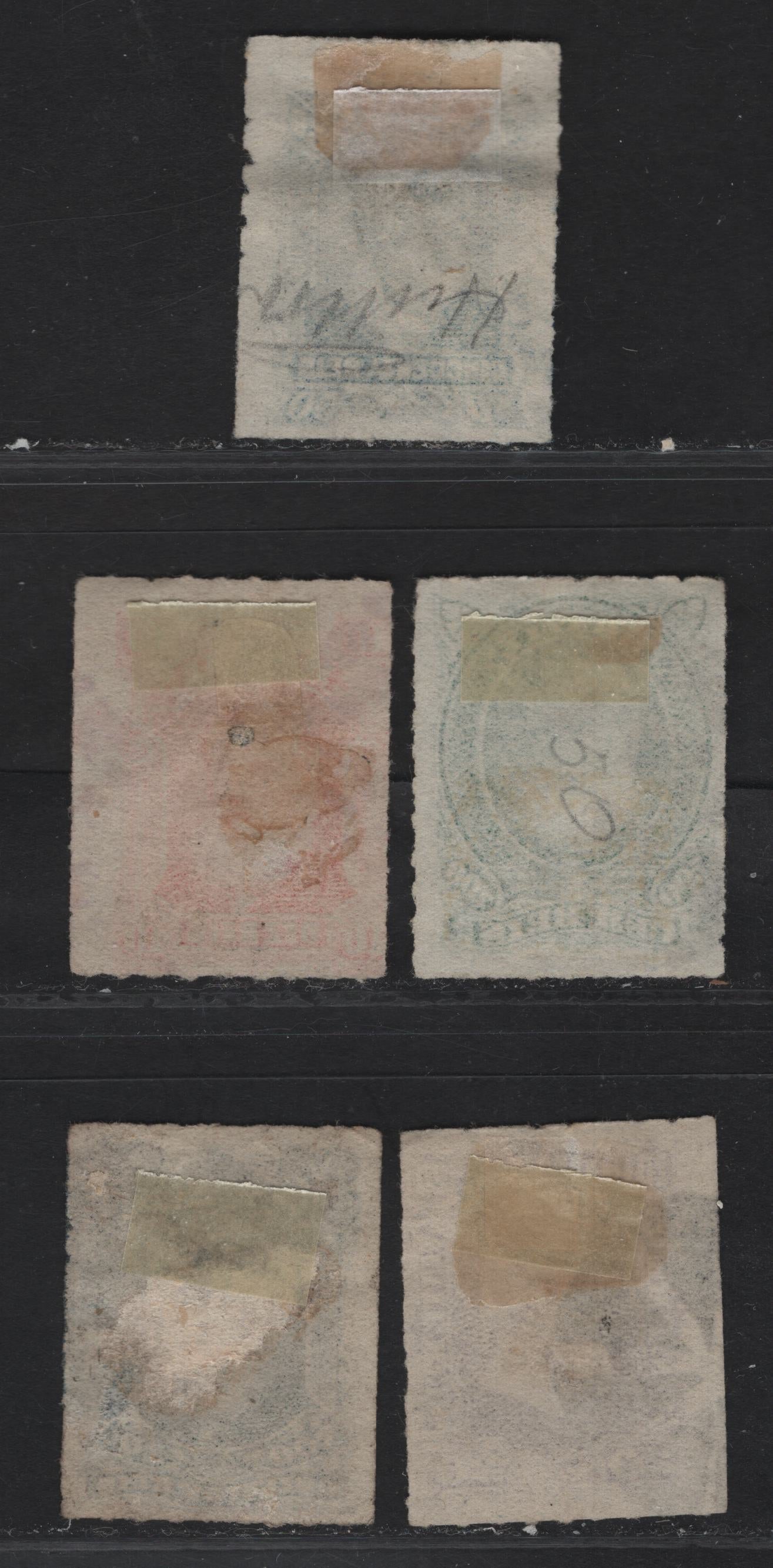 Lot 119 Brazil SC#68-70, 72-73 10r - 200r Vermillion - Black Dom Pedro, 1876-1879 Dom Pedro Issue, 5 Fine Used Singles