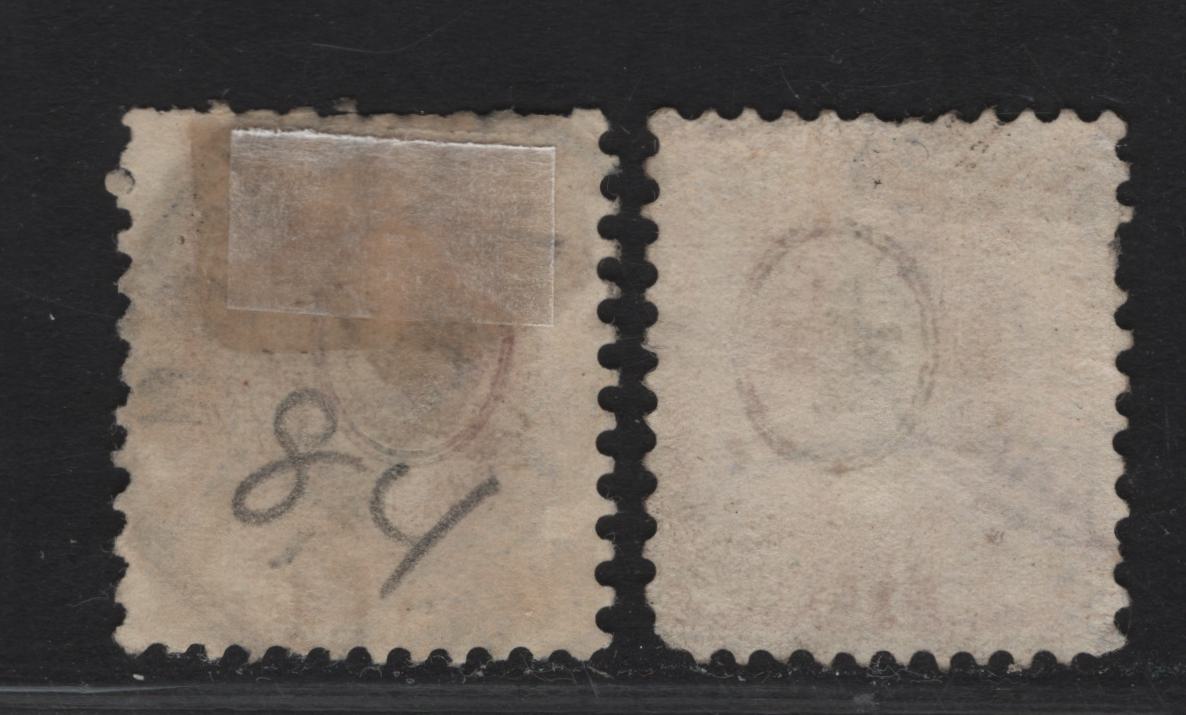 Lot 300 (C) Switzerland SC#95c, 97c 30c Orange Brown & Claret Standing Helvetica, 1891-1903 Standing Helvetica Issue, 2 Very Good Used Singles, Thick Cross Wmk (Type 1), Perf 11.5x11