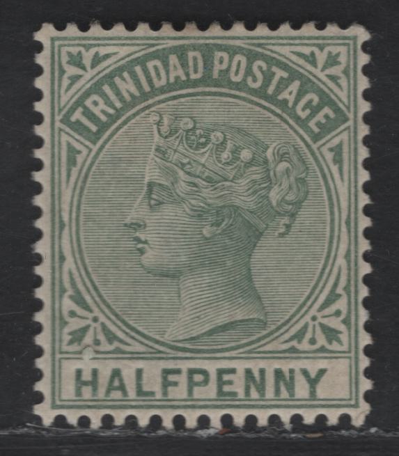 Lot 59 (C) Trinidad SG#106 1/2d Dull Green Queen Victoria, 1863-1882 Queen Victoria Keyplate, A VFOG Single, Crown CA Wmk