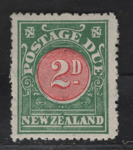 Lot 100 New Zealand SG#D22 2d Carmine & Green Numeral, 1904-1908 Postage Due, A VFOG Single, Sideways Star & NZ Wmk