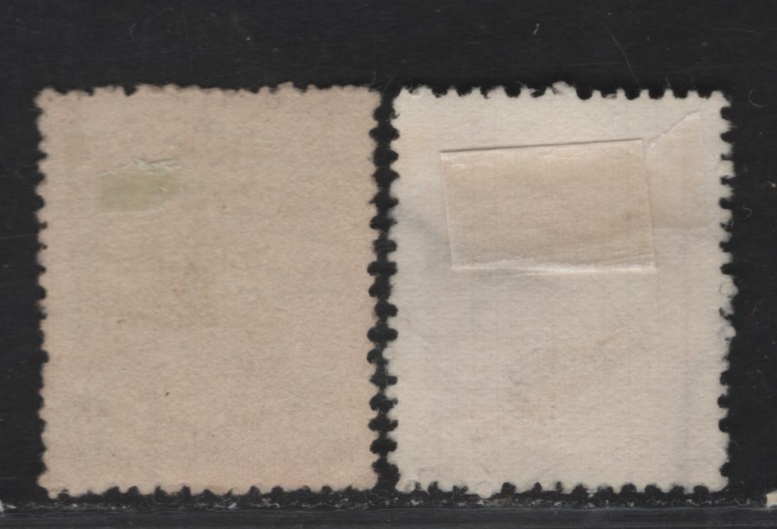 (C) New Zealand SG#L31a-b 1/2d - 1d Yellow Green & Carmine Pink Lighthouse, 1913-1937 Life Insurance Department, 2 Fine Used Singles, Perf 14x15, Cowan Paper