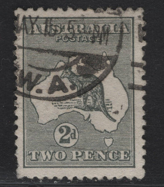 Lot 134 (C) Australia SG#3w 2d Gray Kangaroo & Map, 1913-1914 Kangaroo & Map 1st Issue, A Fine Used Single, Die 1, Inverted First Wmk