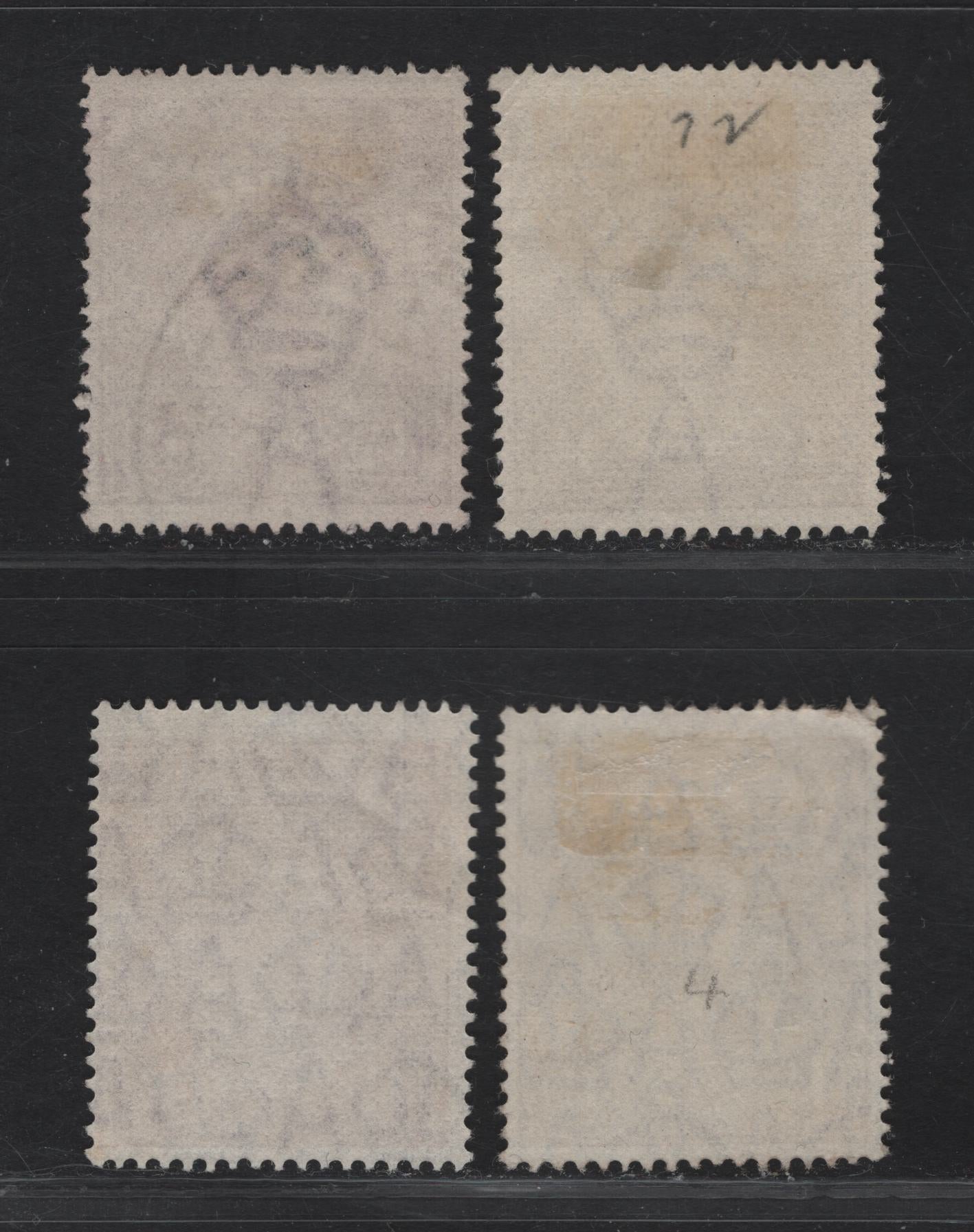 Lot 252 (C)  Australia SG#81, 92 4.5d Violet King George V, 1924-1930 KGV Heads Issues, 4 Fine/Very Fine Used Singles, Selection of Both Watermarks & An Extra Shade Of The Perf 14 Small Multiple Wmk