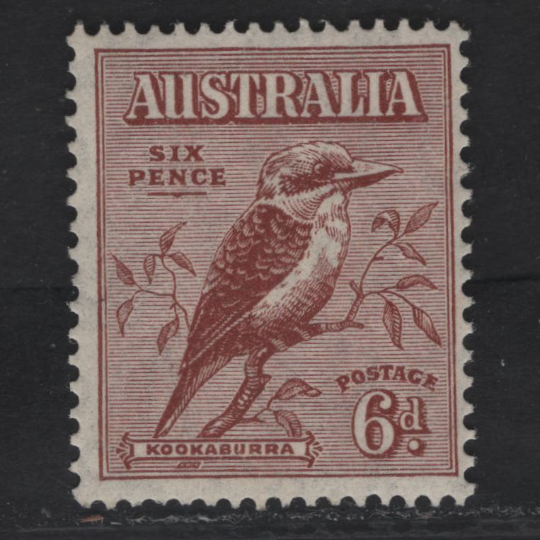 Lot 284 Australia SG#146 6d Red Brown Kookaburra, 1932 Kookaburra Definitives, A VFNH Single